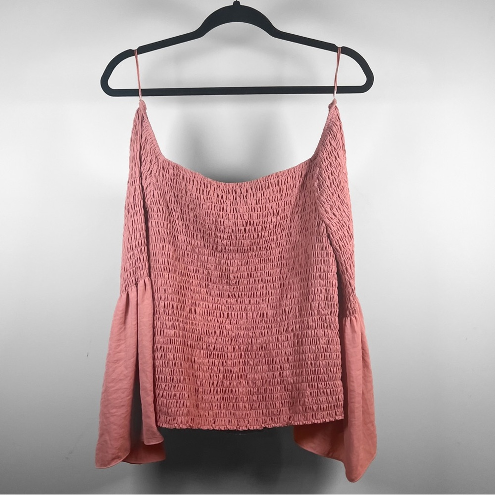 Express Pink Smocked Women's Top